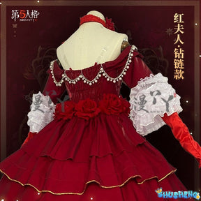 Identity V Specimen Gallery Bloody Queen Official Cosplay Costume Women's Long Dress Game Full Of Suit Character Roleplay Outfit
