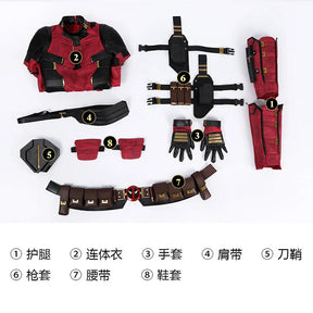 Dead Cosplay pool  Cosutme Wade Winston Wilson Cosplay Costume Children's Edition  Movie Anti-hero Suit Halloween