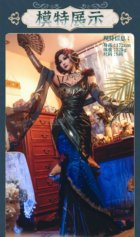 Game Identity Ⅴ Michiko Cosplay Geisha Costume Gorgeous dress accessory prop party dance sexy woman full set uniform