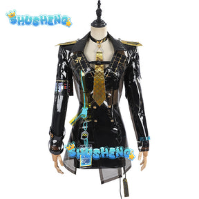 Naraka: Bladepoint Shayol Wei Cosplay Costume Anime Shayol Wei E-sports PU Jacket Halloween Costumes