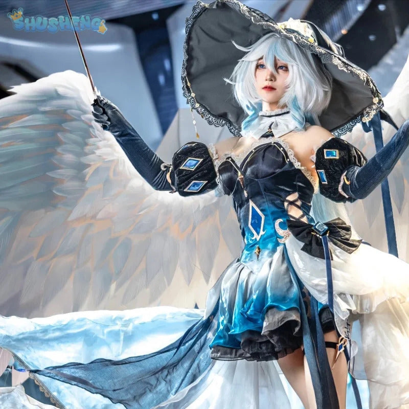 Focalors Genshin Impact Hydro Archon Cosplay Furina Costume Gorgeous Dress Female Wig Props Halloween Party Dress Complete Set