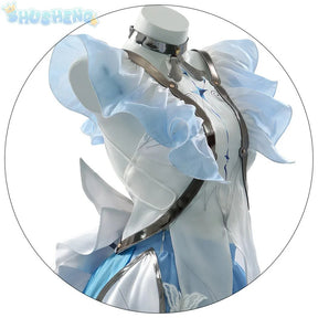Shusheng Wuthering Waves The Shorekeeper Cosplay Costume Dress Uniform Veil Black Shores Halloween Party for Women Girls Props