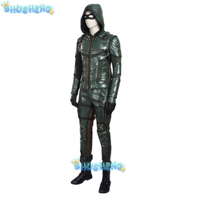 The Arrow Season 5 Green Arrow Cosplay Costume Oliver Quee Outfit Halloween Costumes