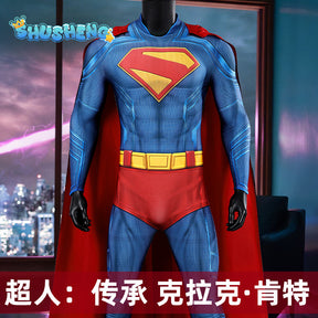 SuperMan Cosplay 3D Printed Zentai Bodysuit Superman Clark Kent Spandex Outfit Cosplay Halloween Costume