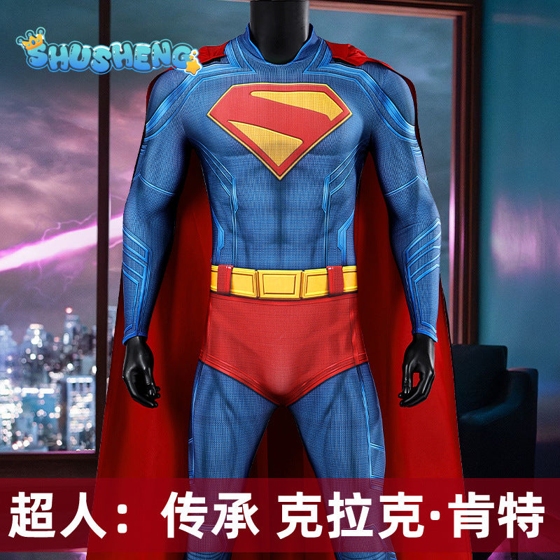 SuperMan Cosplay 3D Printed Zentai Bodysuit Superman Clark Kent Spandex Outfit Cosplay Halloween Costume