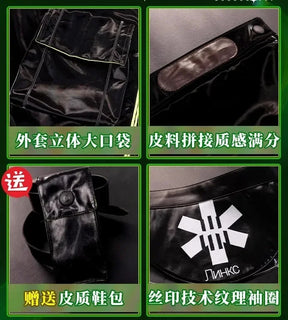 Arknights Mon3tr Cosplay Costume M3 Uniform Black Green Outfit Headwear Rhodes Island Halloween Party for Women Girls Props