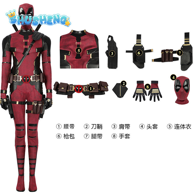 Superhero Deadpool Cosplay Jumpsuit Cosplay Costume Women Halloween Zenti James Howlett Party Bodysuit