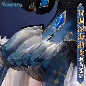 Focalors Genshin Impact Hydro Archon Cosplay Furina Costume Gorgeous Dress Female Wig Props Halloween Party Dress Complete Set