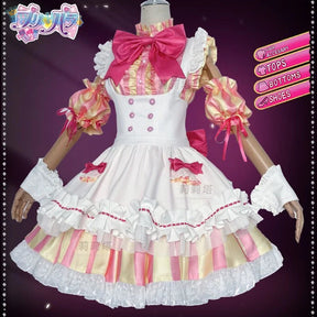 Anime Manaka Laala Pripara Cosplay Costume New Sweet Lolita Dress Wig Accessories Props Uniform Men and Women Cute Maid Set