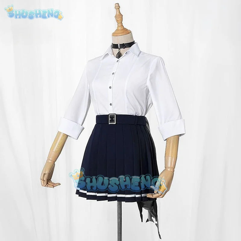 Ellen Joe Cosplay Costume Game Zenless Zone Zero Cosplay Women Cute JK Uniform Ellen Joe Cosplay Tail