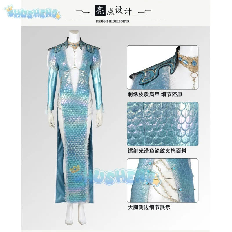 Baldurs Cos Gate 3 Shadowheart Wavemothes Robe Cosplay Costume Necklace Uniform Props Halloween Party for Women Girls Role Play