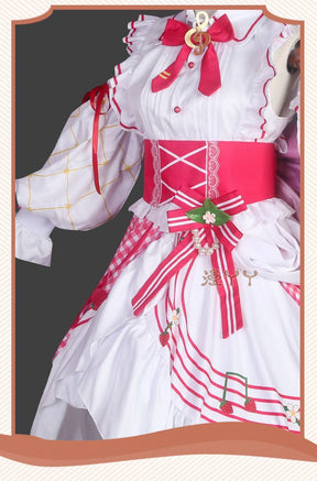 Anime Strawberry Miku 15th Anniversary Cosplay Costume Miku Lovely Lolita Dress Women Halloween Uniform Party Fancy Dress