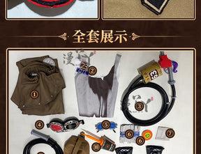 Game Identity V Demi Bourbon Barmaid Cosplay Costume Protective goggles hats gloves accessories props Halloween party New Set