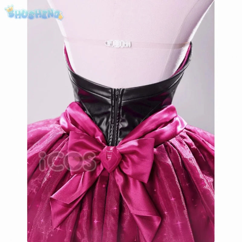 D.Va Overwatch Cosplay Magical Girl Costume High quality leather dress wig prop sock gloves set Halloween fashion women uniform