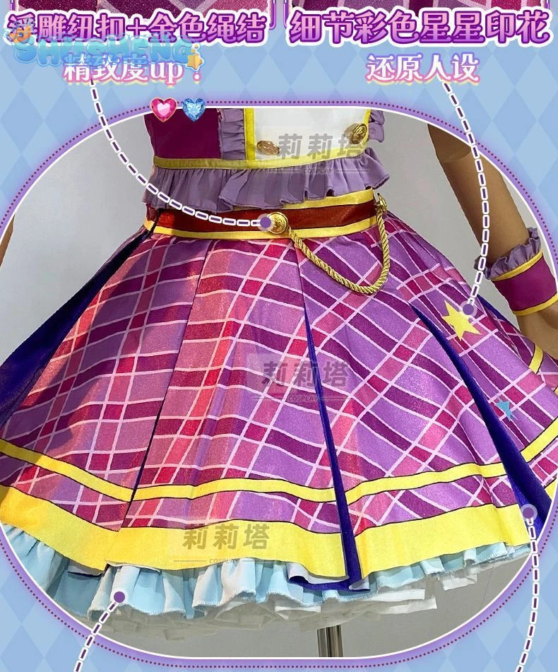 Kiriya Aoi shibuki ran Cosplay Anime Aikatsu！Costume Sweet Cute Lolita Dress  Accessories prop Halloween Party Women's Uniform