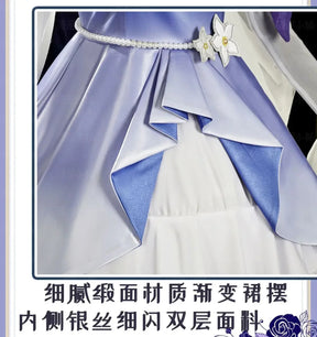 Shusheng-N Game Genshin Impact Keqing Cosplay Costume Halloween Carnival Sweet Lolita Dress Props Wig Accessories Women's New Keqing Set