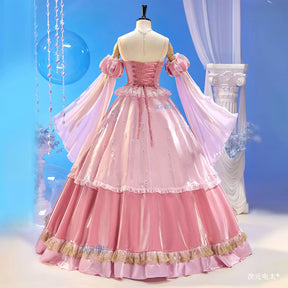 Shusheng-R Anime The Mermaid Princess Gorgeous Pink Lolita  Dress Cosplay Costume S-L