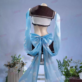 Shusheng-R Azur Lane IJN Yukikaze Cosplay Costume JK Uniform Lovely Uniform Halloween Party Role Play Outfit Women