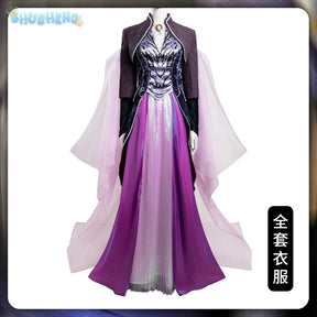 Movie Agatha Harkness Cosplay Agatha Cos All Along Costume New Elegant Dress Coat Shawl Accessories Set Christmas Party Full Set