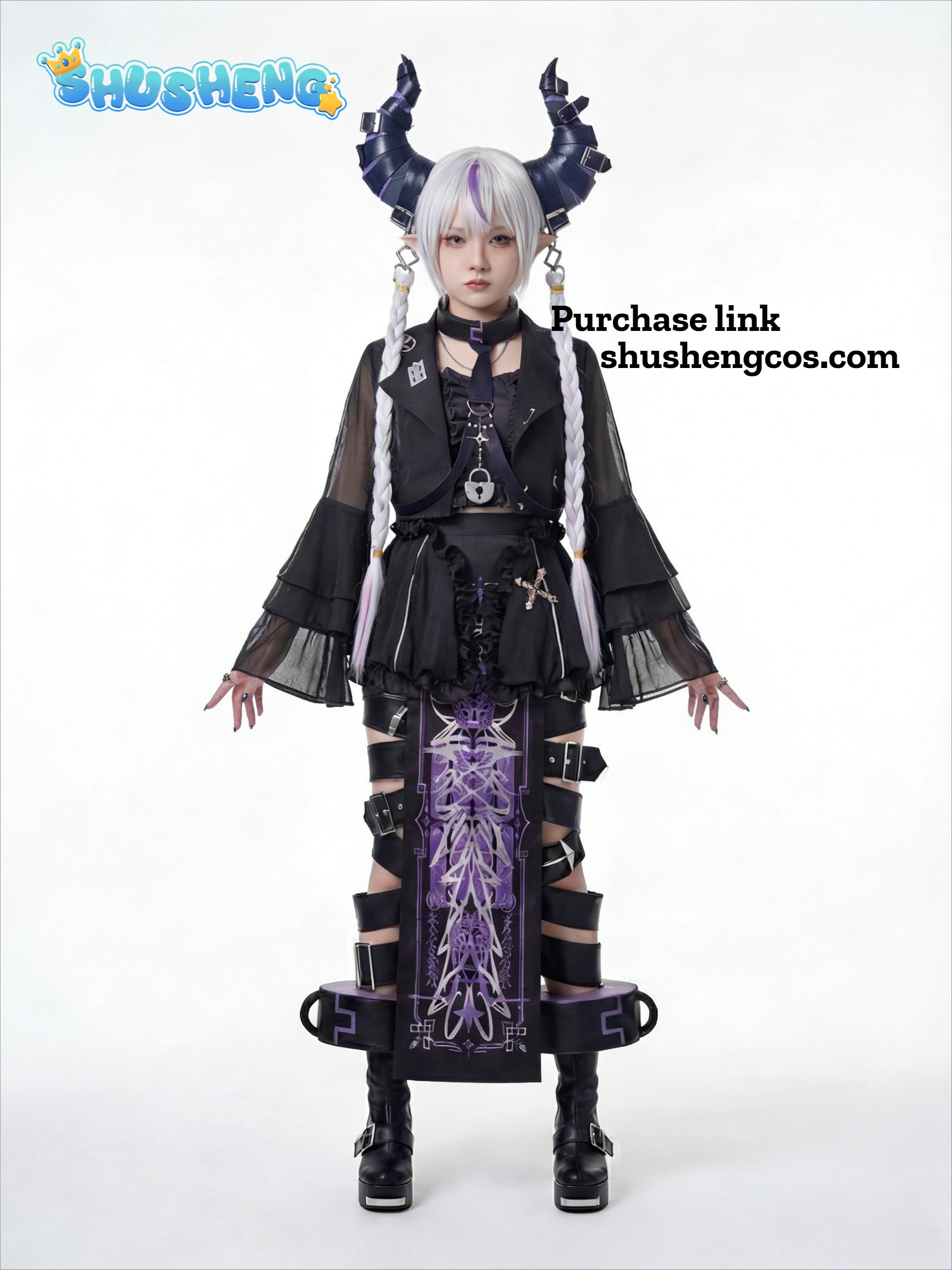 Cosplay Series: Hololive JP2025 -Laplus Darknesss Cosplay sexy dark style Costume full set cos ShushengXS-XXL