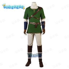 Game Twilight Princess Cosplay Costume Link Role-playing Battle Uniform Halloween Party Full Props With Hat Boots