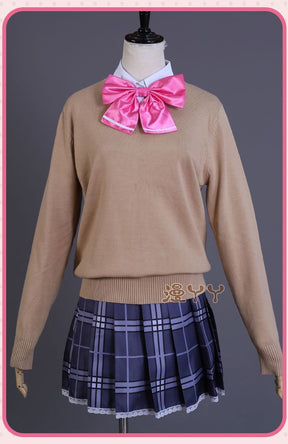 Tsukino Mito Virtual YouTuber VTuber Cosplay JK Uniform Japanese Girls Hairclip Full Set Coat Sweater Costume Woman Outfit Halloween Party