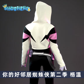 Game Cosplay Series: Your Friendly Neighborhood Spider-Man Season 2 Gwen Stacy Cosplay High quality Costume full set XXS-XXXL Shusheng