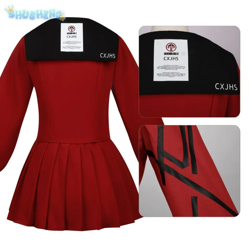 Tsukumo Kako The Hundred Line -Last Defense Academy- Cosplay costume Women Sweet JK Uniform Shirt Skirt Socks Tie Full Set