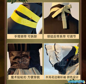 Kagaminee Rin x Rascal Collab Witchh Gothicc Halloween Cosplay Costume