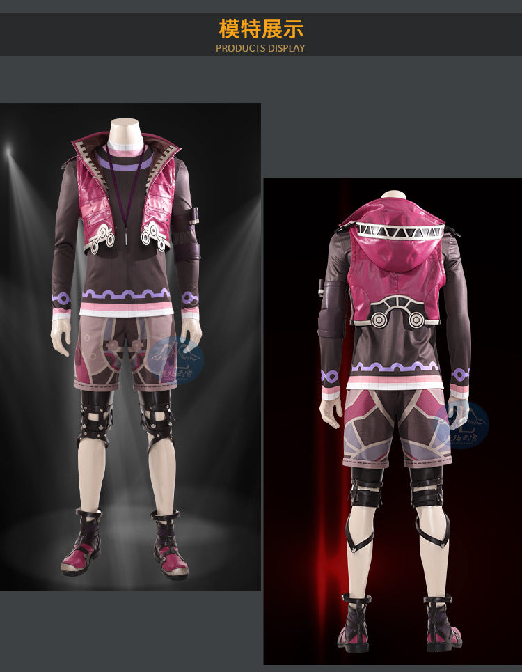 Xenoblade Chronicles Shulk Cosplay Costume Full Set Adult Halloween Costume