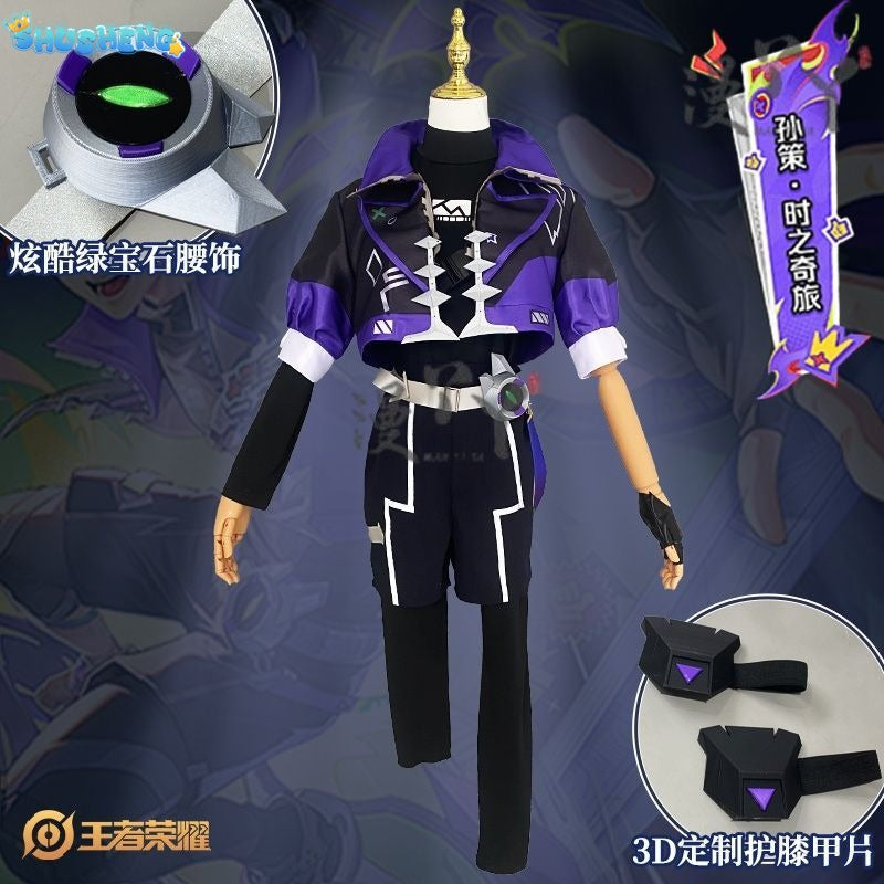 Honor of Kings Sun Ce Journey of Time Men Cosplay Costume Cos Game Anime Party Uniform Hallowen Play Role Clothes Clothing