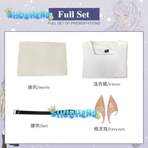 Frieren Cosplay Fantasia Nude Dress Cloak Anime No Frieren Disguise Women Female Fantasy Halloween Carnival Party Clothes