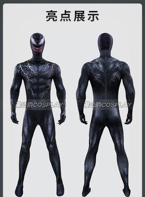 Black Venom Symbiote  Costume Cosplay 3D Printed Spandex Superhero Zentai Suits Bodysuit Halloween Costume Adult