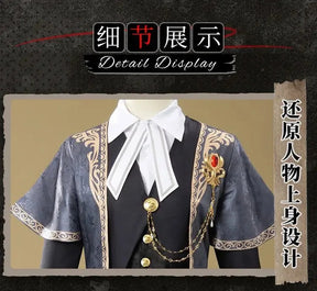 Identity Ⅴ Freddy Riley Lawyer The weight of justice Cosplay Costume Halloween New Fashionable Coat Shirt Vest Tie Prop Man Set