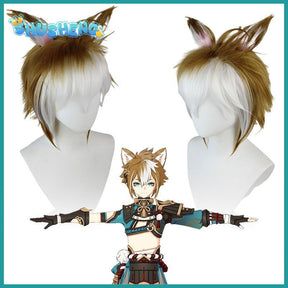 Game Genshin Impact Gorou Cosplay Costume Blue Fox Costumes Halloween Pants Ears Party Cloth