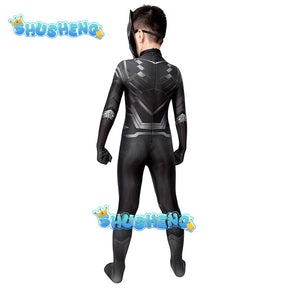 Anime Superhero Black Kids Panther Men Boys Adult Jumpsuits Children Panther Cosplay Halloween Costume Bodysuits Dress Up New