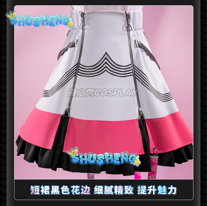 Vtuber Kasane Teto Cosplay Costume UTAU Anime Clothing Synthesizer V Teto's Wigs Halloween Virtual Singer Costume