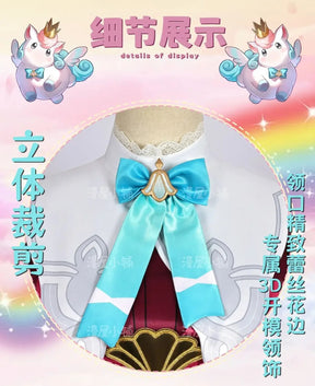 Shusheng-N Honkai Star Rail Hyacine Cosplay Costume Dress Hat Uniform Amphoreus Carnival Halloween Party for Women Girls Props