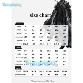 Shusheng arsons logos Wang ingfu cosplay cos game anime party uniform halloen play rode clothes