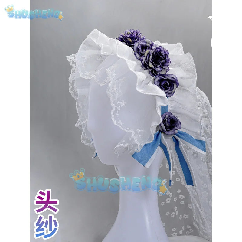 Identity V Emma Woods Gardener Flower Wedding Valentine's Day Elegant Dress Cosplay Costume Halloween Party Outfit