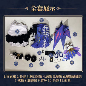Game Wuthering Waves ROCCIA Cosplay Costume ROCCIA Two Tail Women Girl Halloween Performance Stage Roleplay Uniform