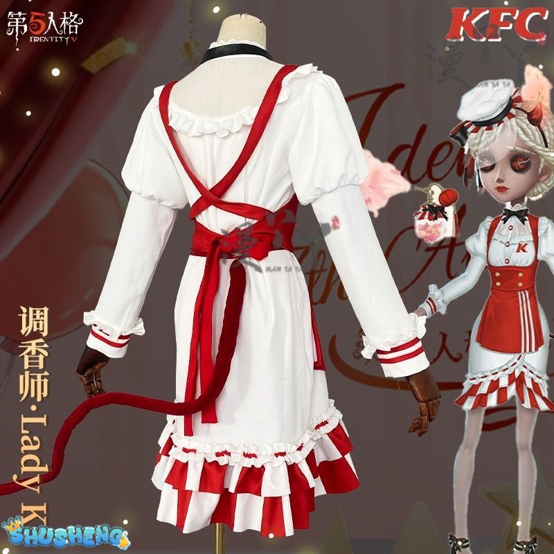 Game Identity V Vera Nair Miss K Cosplay Costume Lace Lolita Dress Women's Dress Anime Perfumer Role-play Wig Shoe Prop Suits