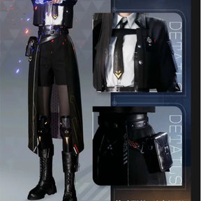 Love and Deepspace Heroines Cosplay Costume Breaking Night Shadow Combat Suit Uniform Halloween Party for Women Men Carnival