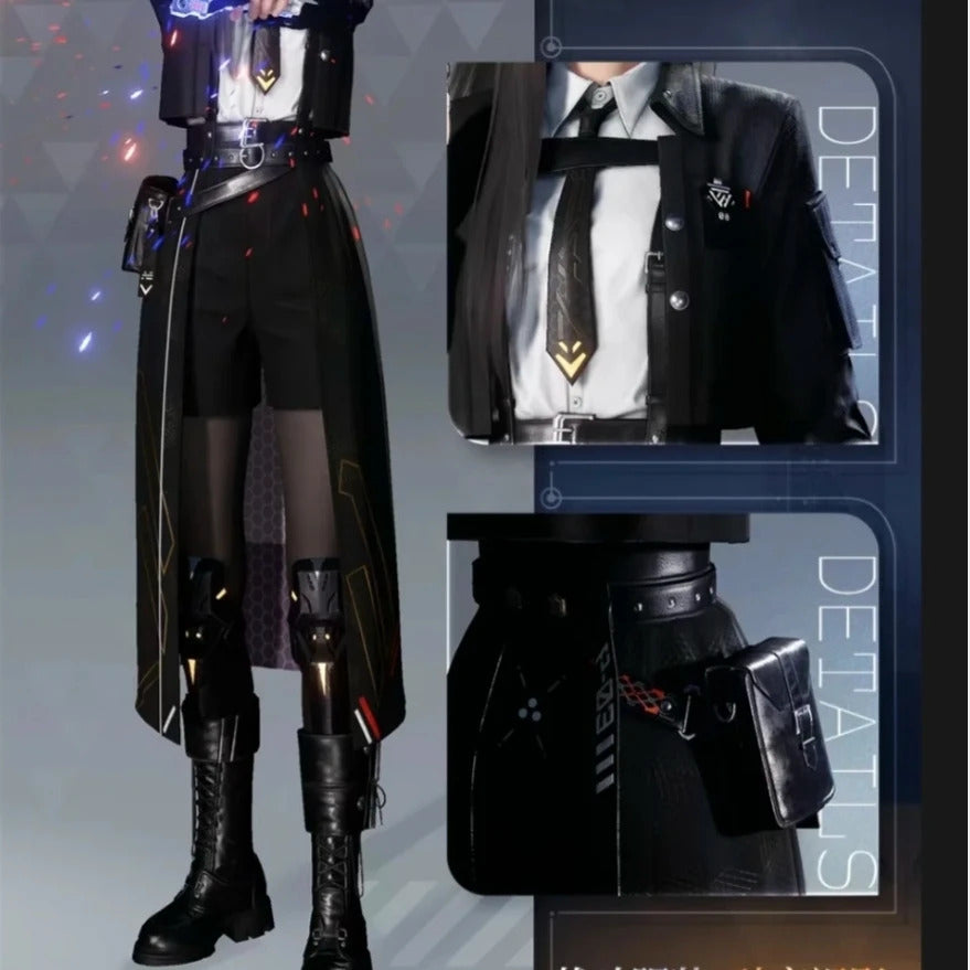 Love and Deepspace Heroines Cosplay Costume Breaking Night Shadow Combat Suit Uniform Halloween Party for Women Men Carnival