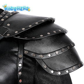 Geralt of Rivia Cosplay Fantasia Costume Leather Jacket for Adult Man Uniform Top Pants Belt Outfit Halloween Carnival Costumes