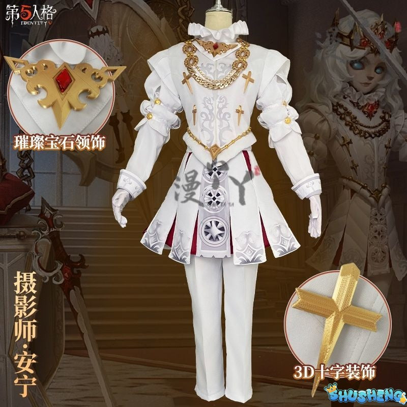 Identity Ⅴ Joseph Desaulniers Photographer Cosplay Costume Halloween party glamorous uniform accessorie props wig men women Set