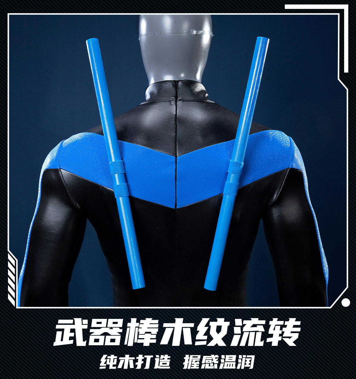 Shusheng-R Anime Nightwing Dick Grayson Cosplay Costume 3D Jumpsuit Halloween Suits Clothes Anime Outfits Men Uniform