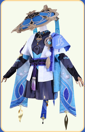 Wanderer Cosplay Anime Game Genshin Impact Costume Fashion Uniform Full Set Halloween Role Play Clothing