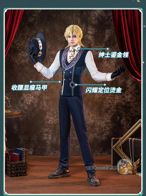 Shusheng Honkai: Star Rail Aventurine Game Suit Gorgeous Handsome Uniform Cosplay Costume Halloween Carnival Party Outfit Men
