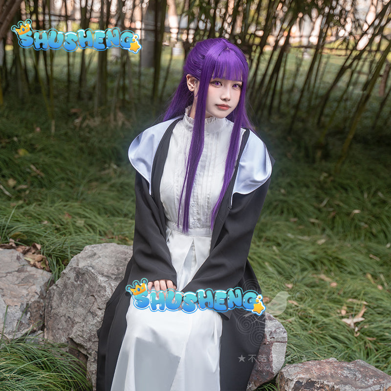 Frieren Beyond Journey's End Anime Fern Cosplay Costume Women Wig Winter Jacket Dress Casual Wearing New Year Party Gift